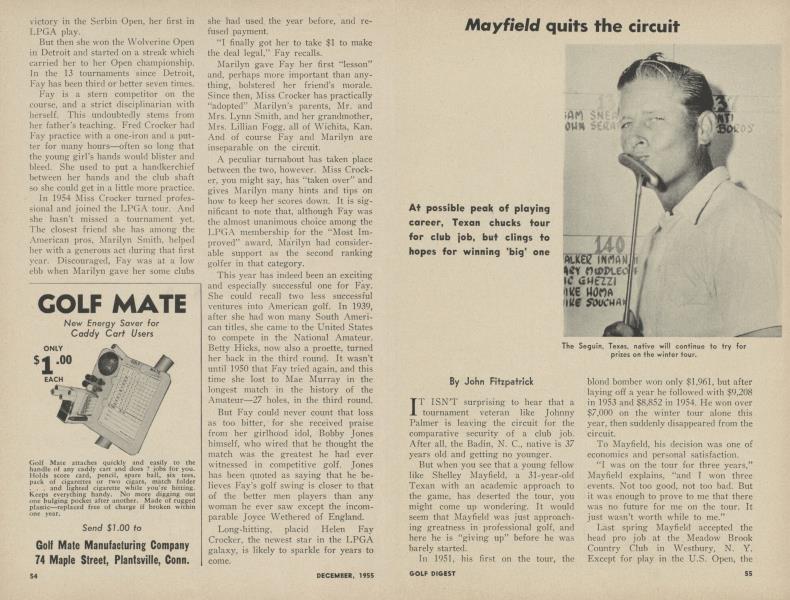 Mayfield quits the circuit