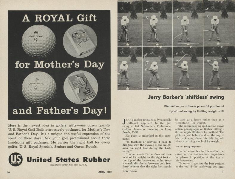 Jerry Barber's 'shiftless' swing