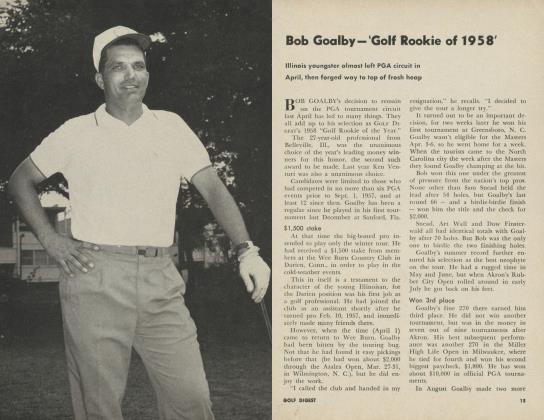 Bob Goalby—'Golf Rookie of 1958'