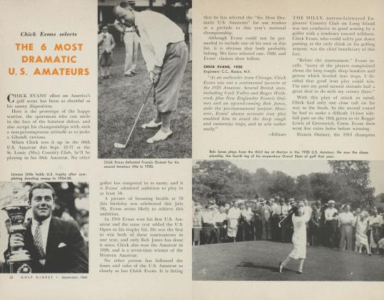 Chick Evans selects THE 6 MOST DRAMATIC U.S. AMATEURS