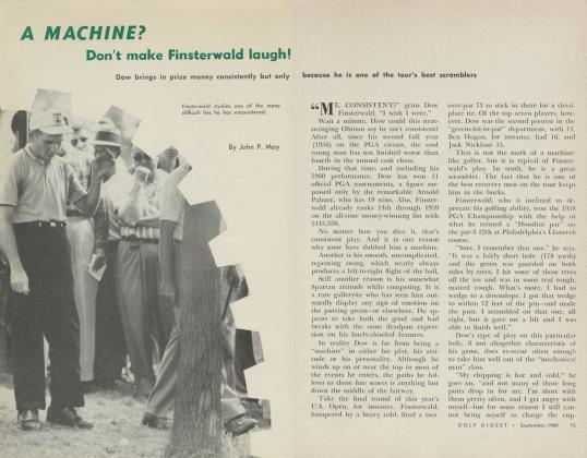 A MACHINE? Don't make Finsterwald laugh!