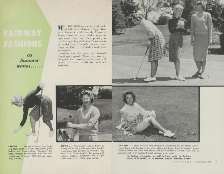 FAIRWAY FASHIONS as Summer wanes......