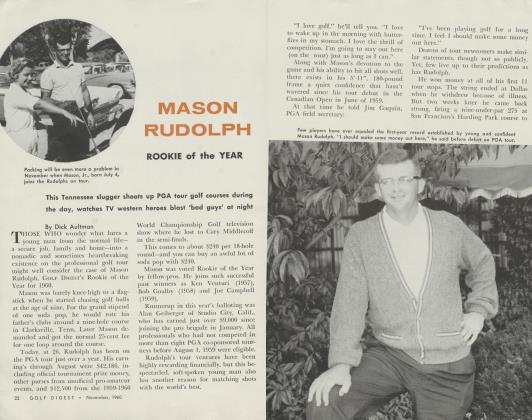 MASON RUDOLPH: ROOKIE of the YEAR