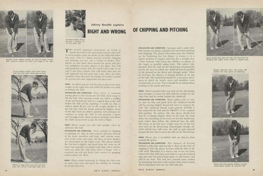 Johnny Revolta explains RIGHT AND WRONG OF CHIPPING AND PITCHING