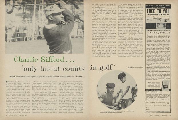 Charlie Sifford... 'only talent counts in golf'