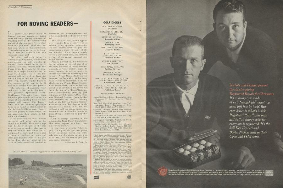 FOR ROVING READERS