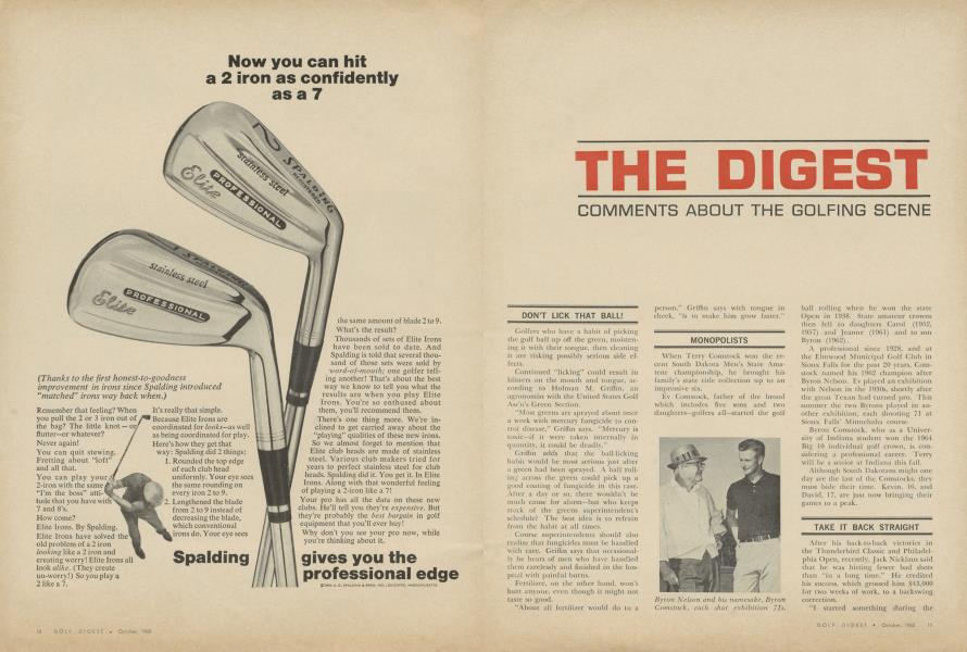 COMMENTS ABOUT THE GOLFING SCENE