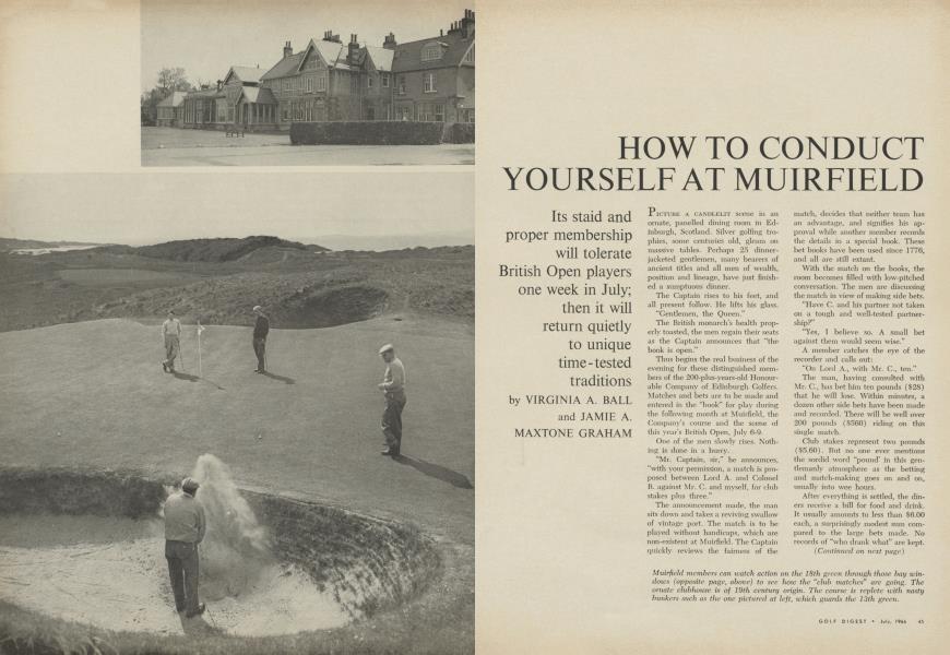HOW TO CONDUCT YOURSELF AT MUIRFIELD