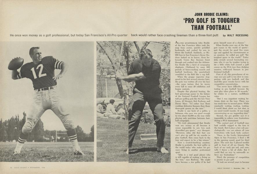 JOHN BRODIE CLAIMS: 'PRO GOLF IS TOUGHER THAN FOOTBALL'