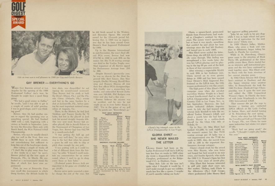 GOLF DIGEST SPECIAL AWARD