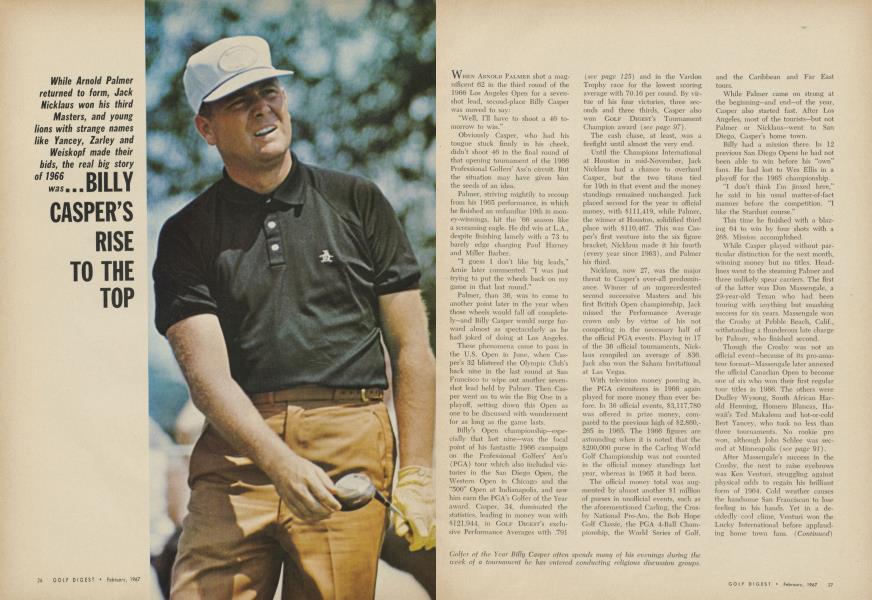 BILLY CASPER’S RISE TO THE TOP