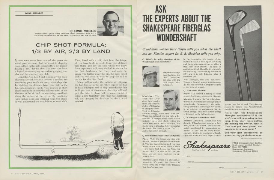 CHIP SHOT FORMULA: 1/3 BY AIR, 2/3 BY LAND