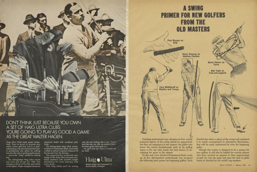 A SWING PRIMER FOR NEW GOLFERS FROM THE OLD MASTERS