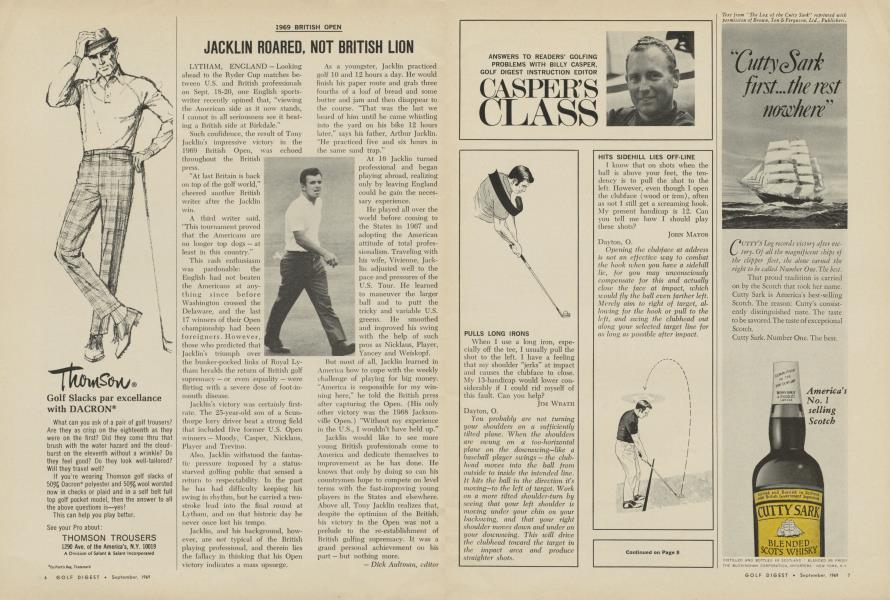 JACKLIN ROARED, NOT BRITISH LION