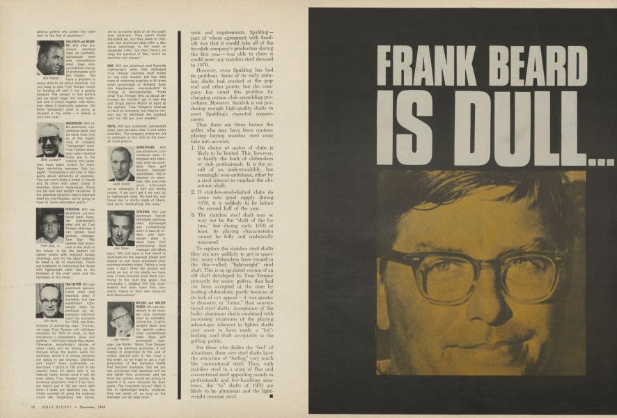 Frank Bearsd is dull...until he opens his mouth