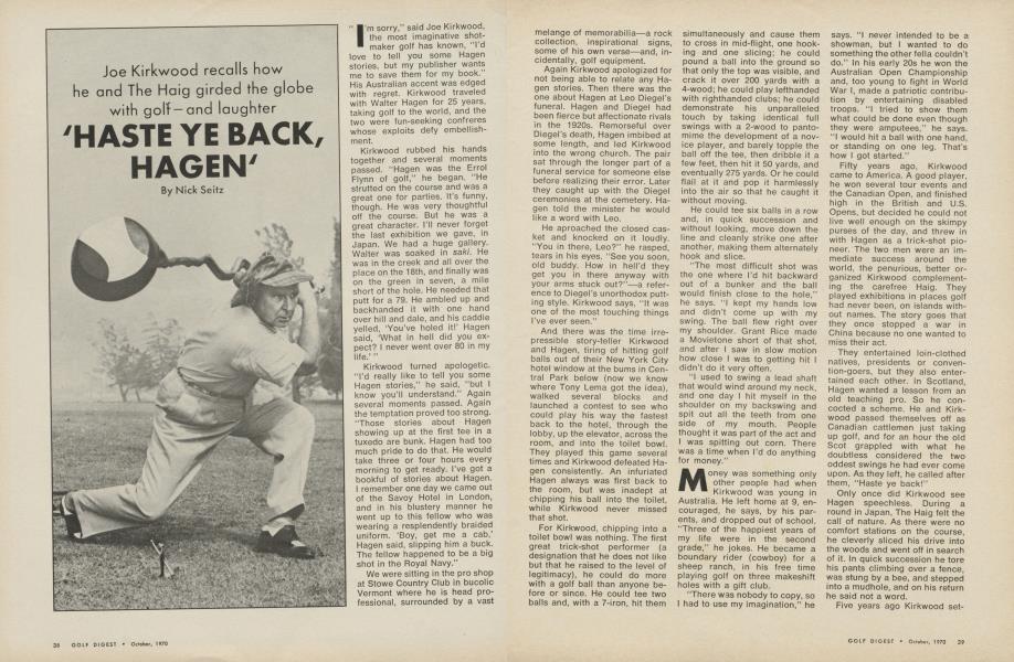 'Haste ye back, Hagen'