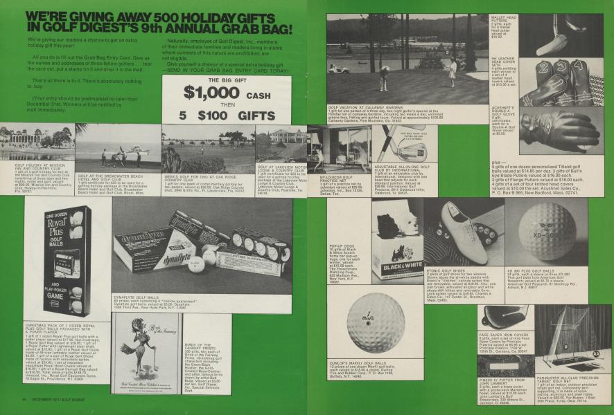 We're giving away 500 holiday gifts in Golf Digest's 9th annual Grab Bag