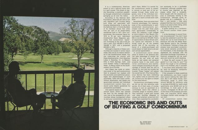 The economic ins and outs of buying a golf condominium