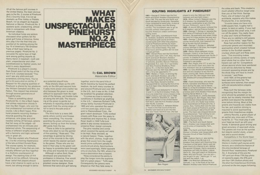 WHAT MAKES UNSPECTACULAR PINEHURST N0. 2 A MASTERPIECE