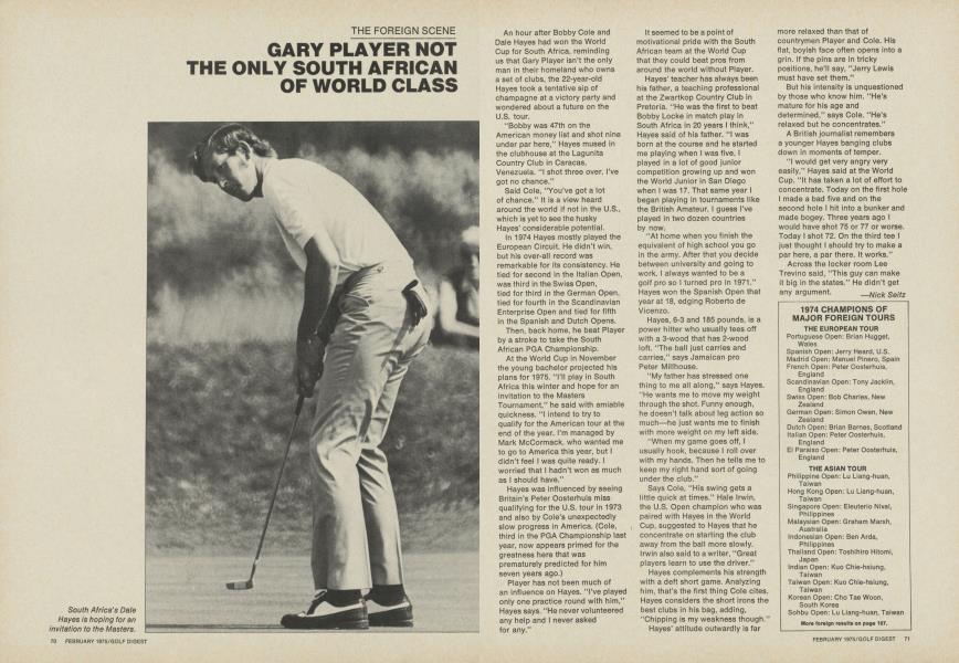 Gary Player not the only South African of World Class
