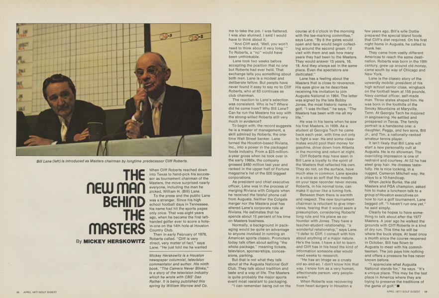 THE NEW MAN BEHIND THE MASTERS