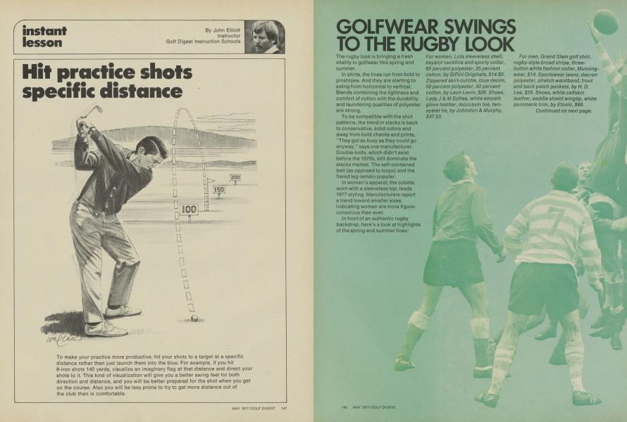 GOLFWEAR SWINGS TO THE RUGBY LOOK