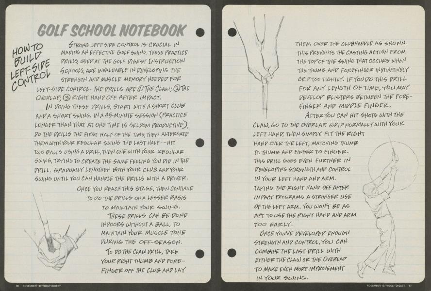 GOLF SCHOOL NOTEBOOK