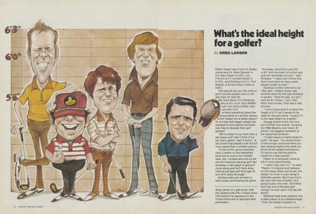 What’s the ideal height for a golfer?