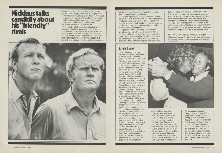 Nicklaus talks candidly about his "friendly” rivals