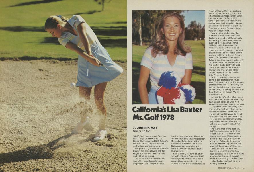California's Lisa Baxter Ms. Golf 1978