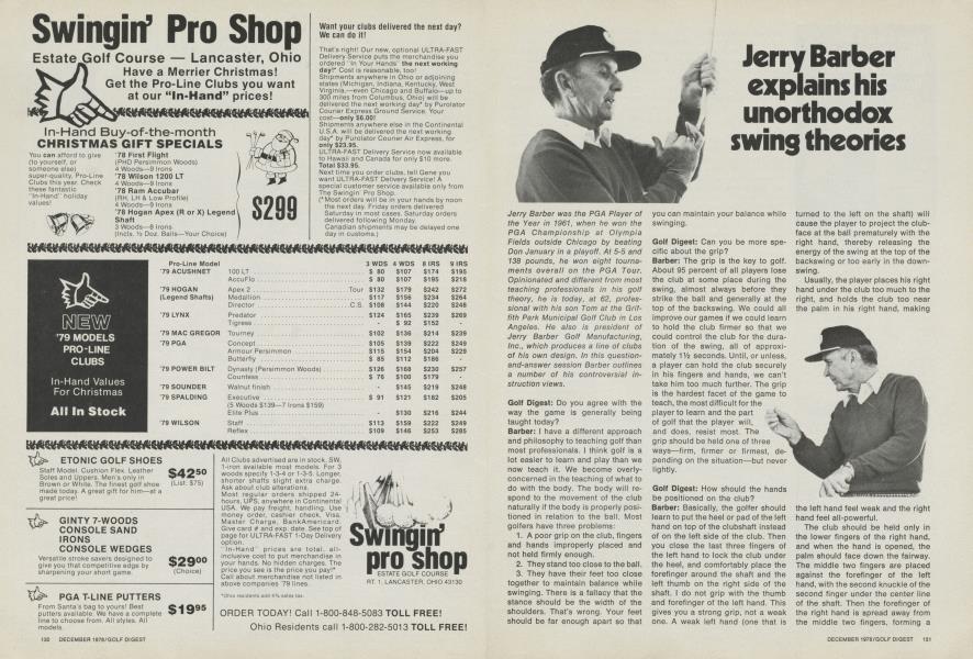 Jerry Barber explains his unorthodox swing theories