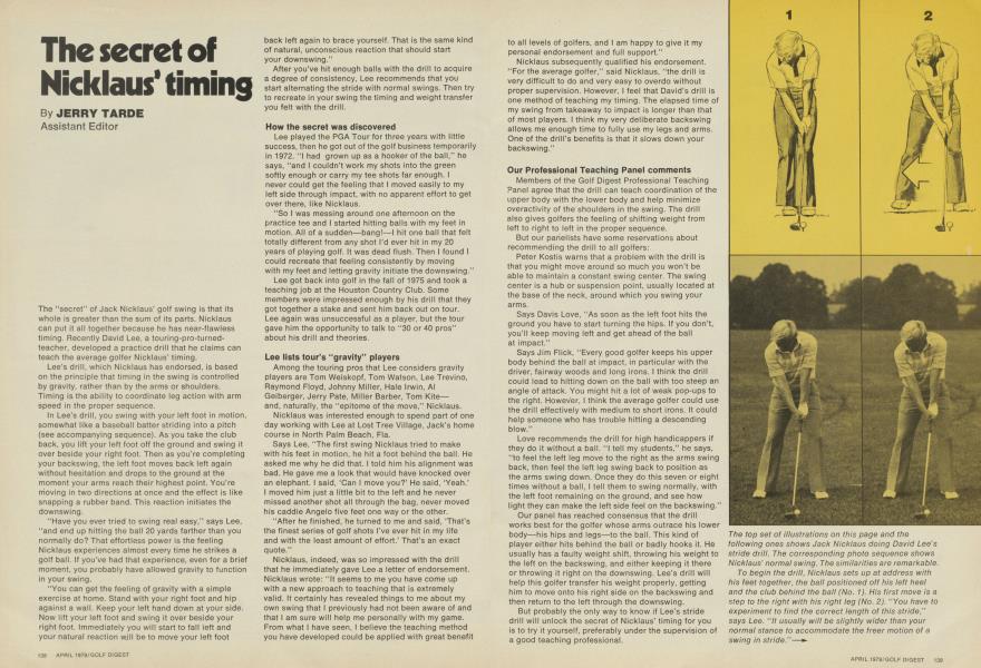 The secret of Nicklaus' timing