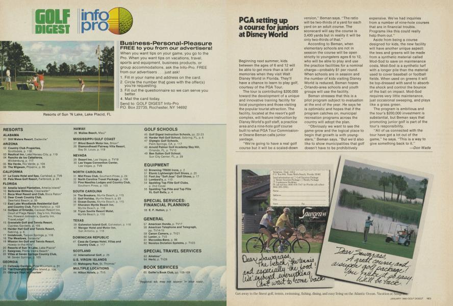 PGA setting up a course for juniors at Disney World