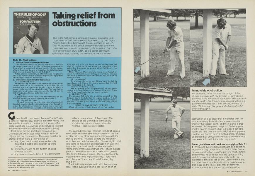 Taking relief from obstructions