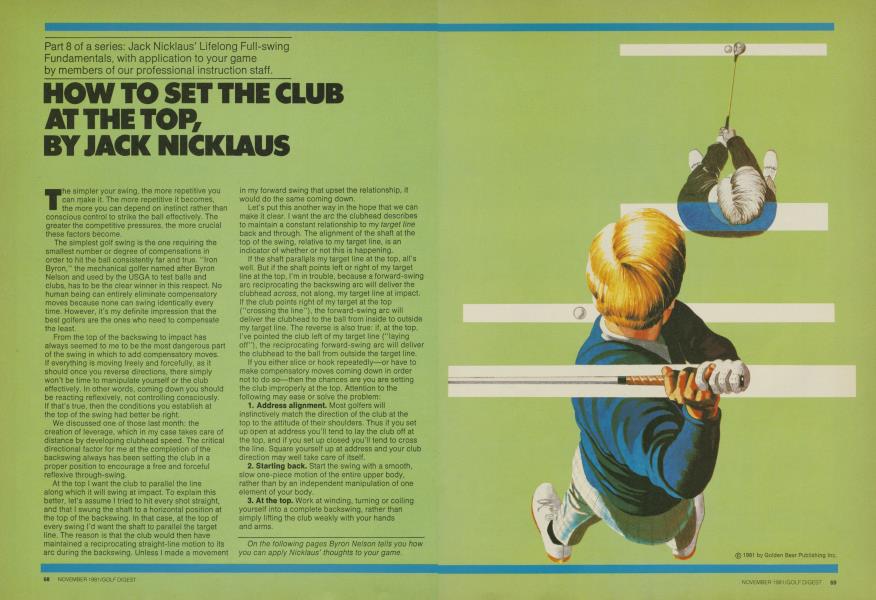 HOW TO SET THE CLUB AT THE TOP, BY JACK NICKLAUS