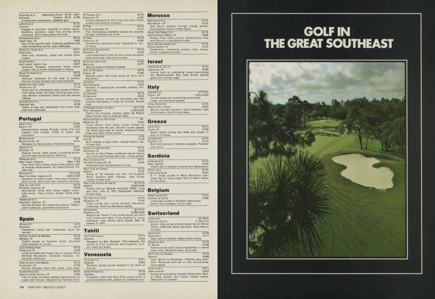 GOLF IN THE GREAT SOUTHEAST