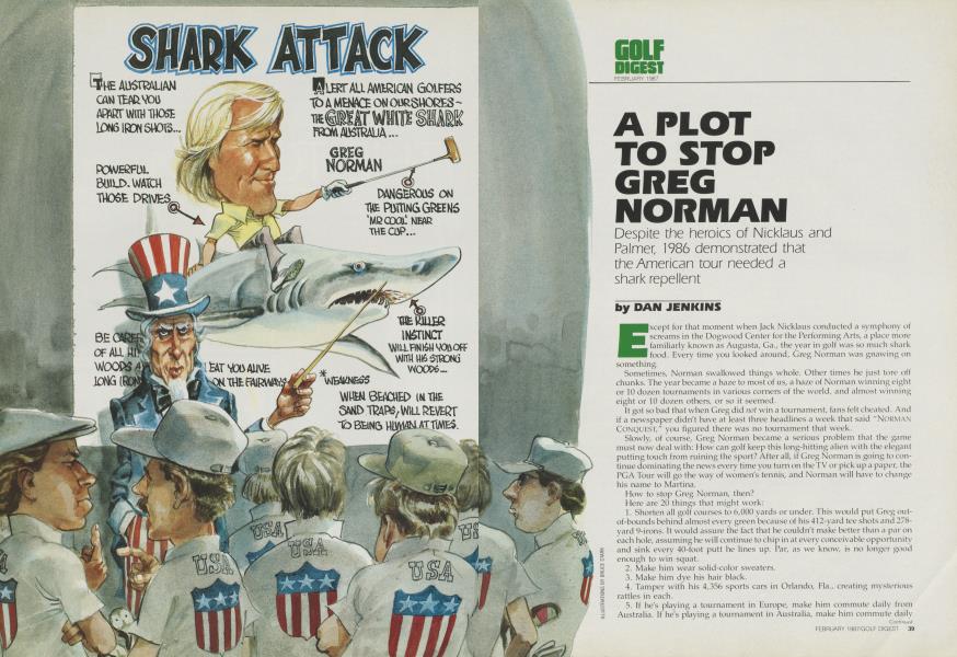 A PLOT TO STOP GREG NORMAN