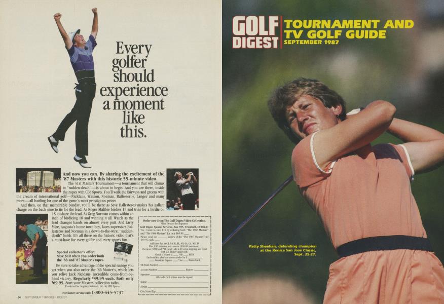 TOURNAMENT AND TV GOLF GUIDE SEPTEMBER 1987