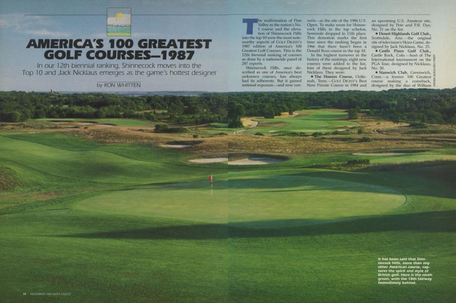 AMERICA'S 100 GREATEST GOLF COURSES