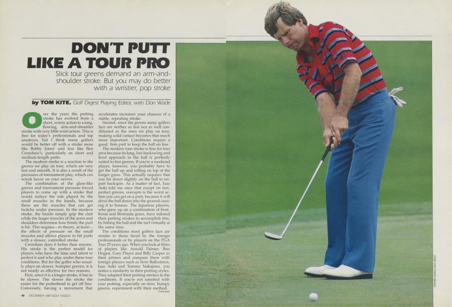 DON'T PUTT LIKE A TOUR PRO