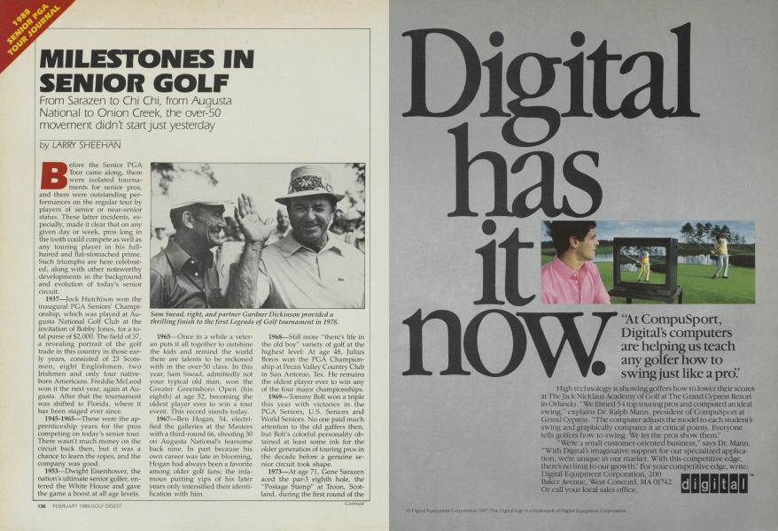 MILESTONES IN SENIOR GOLF