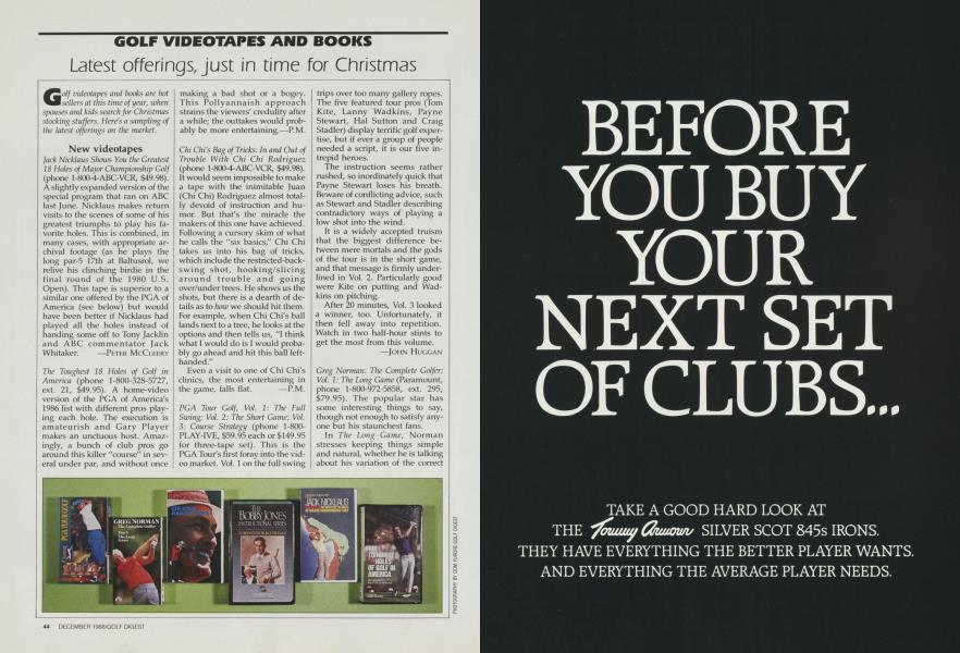 GOLF VIDEOTAPES AND BOOKS