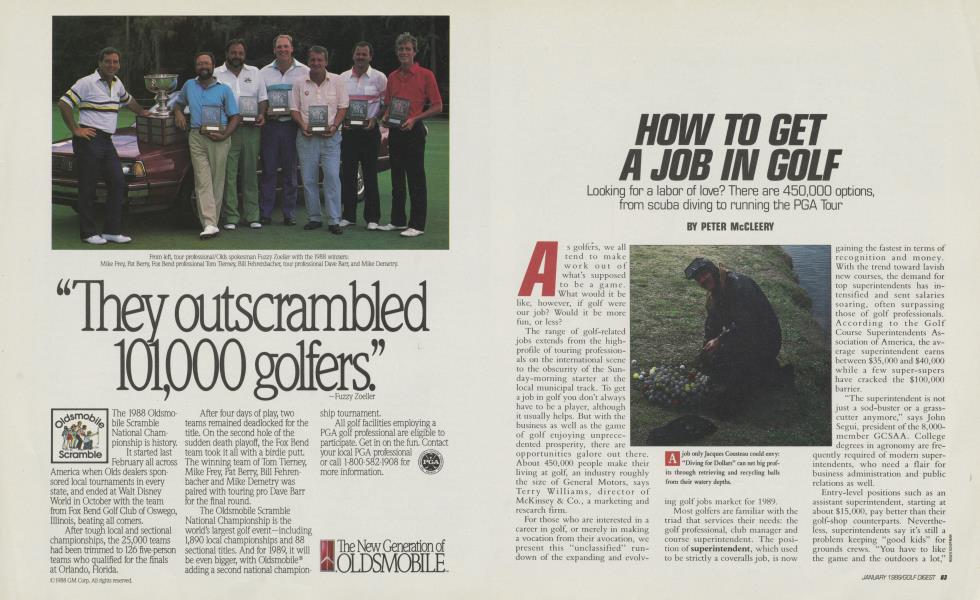 HOW TO GET A JOB IN GOLF