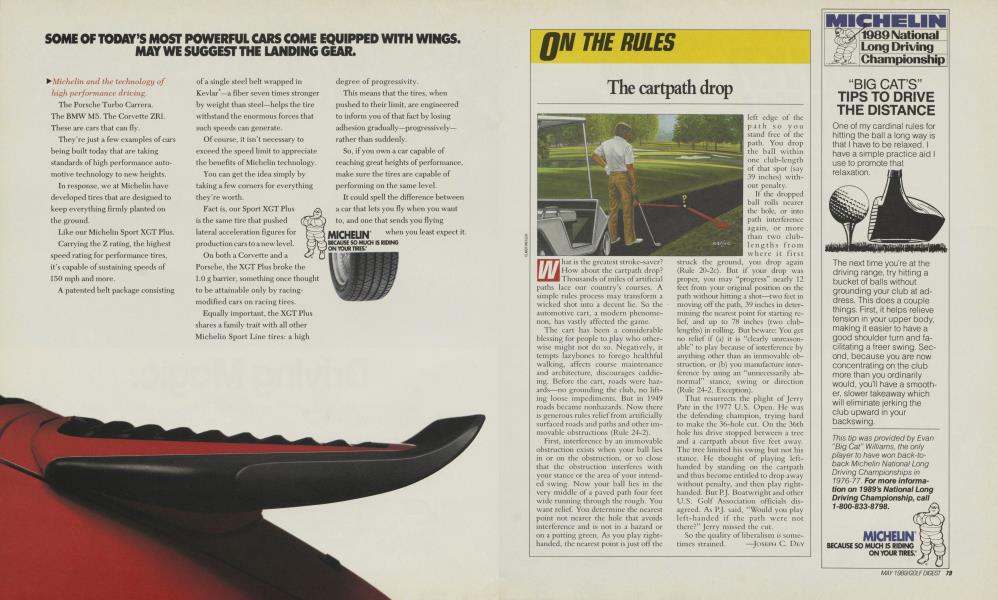 The cartpath drop