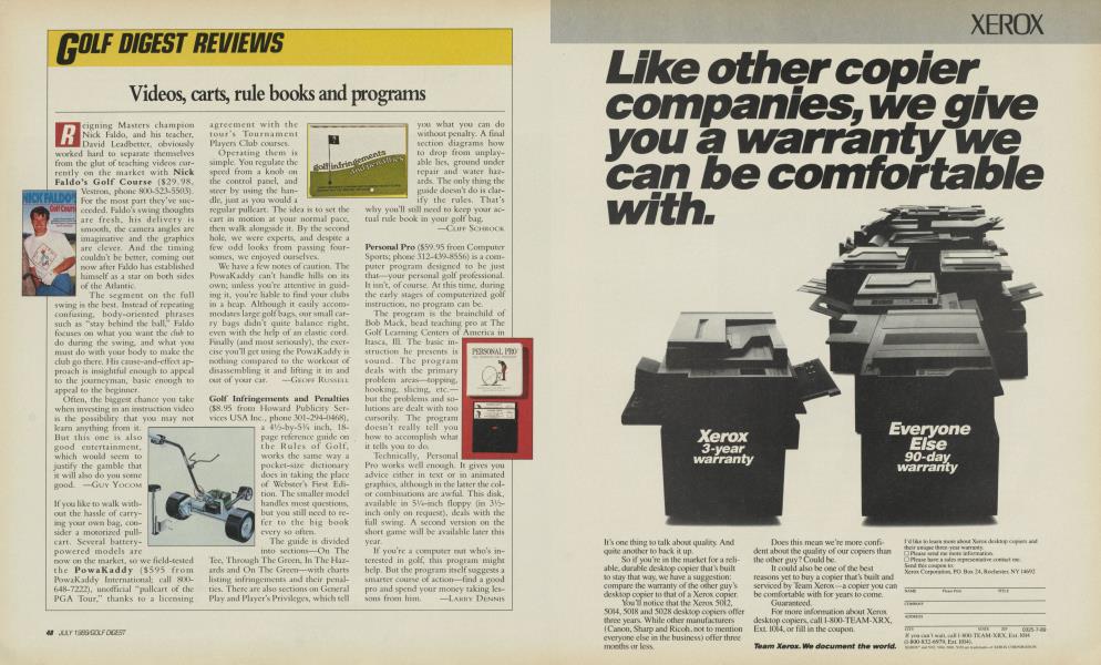 Videos, carts, rule books and programs