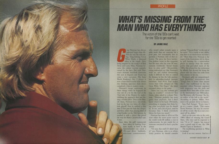WHAT'S MISSING FROM THE MAN WHO HAS EVERYTHING?