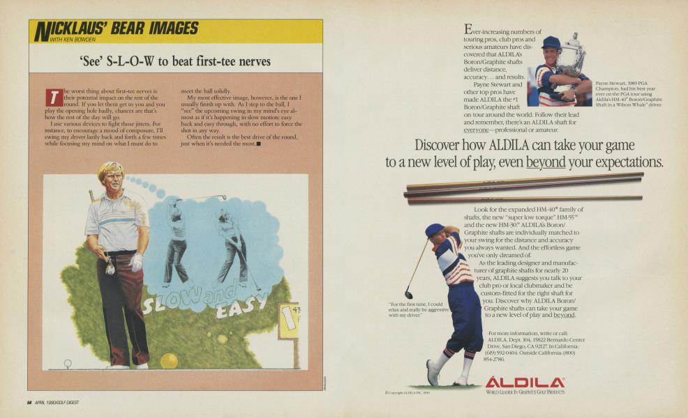 ‘See’ S-L-O-W to beat first-tee nerves
