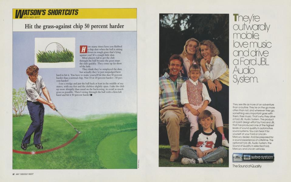 Hit the grass-against chip 50 percent harder
