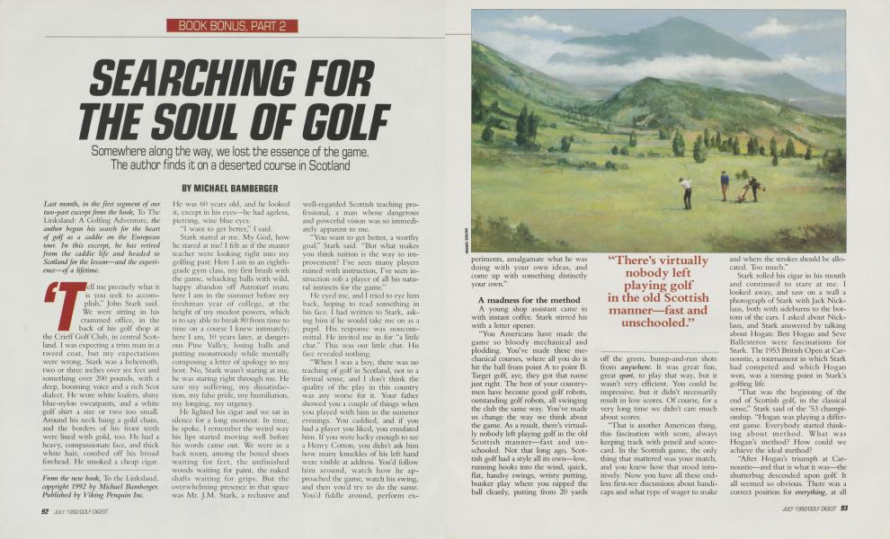 SEARCHING FOR THE SOUL OF GOLF