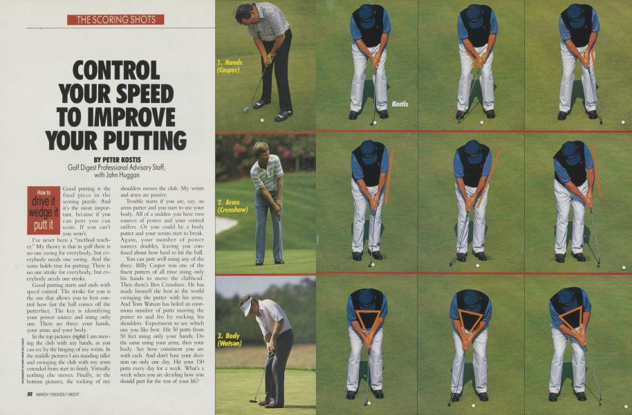 CONTROL YOUR SPEED TO IMPROVE YOUR PUTTING